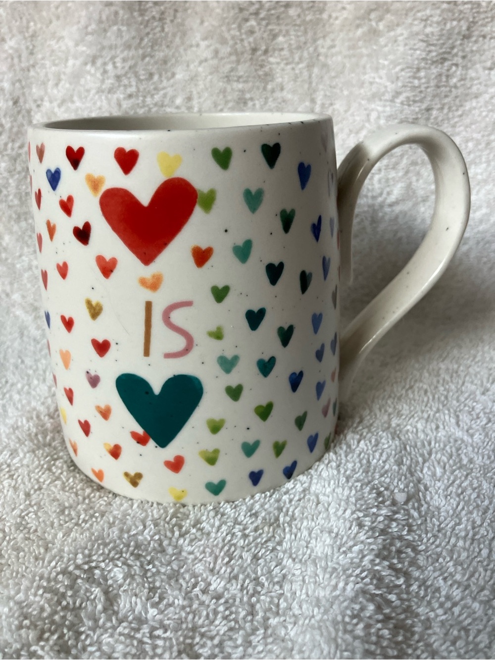Anthropologie Love is Love Pride Ceramic Coffee Mug